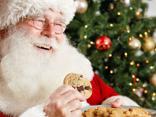 Santa Claus Los Angeles eating cookies - 500